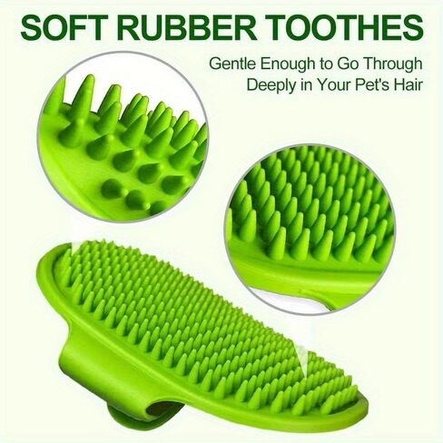 Self Cleaning Slicker Brush, Dog Cat Bunny Pet Grooming Shedding Brush, Easy to Remove Loose Undercoat, Pet Massaging Tool Suitable for Pets with Long or Short Hair (Green) in Saudi Arabia