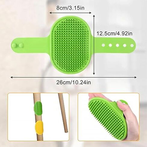 Self Cleaning Slicker Brush, Dog Cat Bunny Pet Grooming Shedding Brush, Easy to Remove Loose Undercoat, Pet Massaging Tool Suitable for Pets with Long or Short Hair (Green) in Saudi Arabia