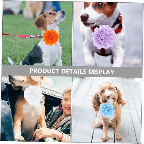 Milisten 10pcs Colorful Pet Flower Bow Ties Mixed Design Floral Dog Collar Accessories for Puppies and Cats for Photos Parties and Daily Wear in Saudi Arabia