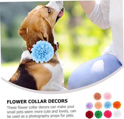 Milisten 10pcs Colorful Pet Flower Bow Ties Mixed Design Floral Dog Collar Accessories for Puppies and Cats for Photos Parties and Daily Wear in Saudi Arabia