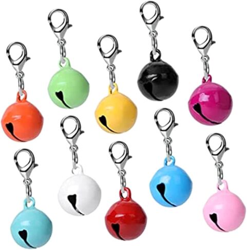 Garneck 10Pcs Decorative Pet Collar Crafted Collar Charms for Cats for Home Party Decoration Soft Chime Sound Easy to Hang in Saudi Arabia