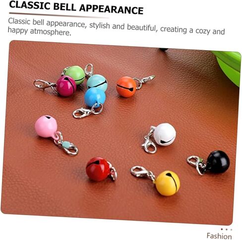 Garneck 10Pcs Decorative Pet Collar Crafted Collar Charms for Cats for Home Party Decoration Soft Chime Sound Easy to Hang in Saudi Arabia