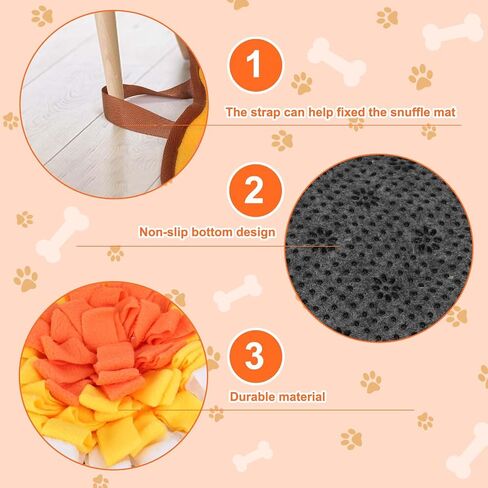 Yummy Sam Snuffle Mat for Small Medium Dogs, Portable Interactive Nose Smell Training Sniffing Pad with Puzzle Toys for Boredom Stimulating Slow Eating and Keep Busy in Saudi Arabia