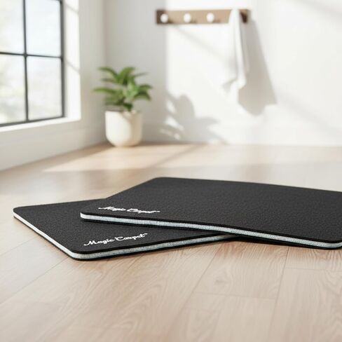 بطانة بيت الكلب من Magic Carpet™ وبساط تغذية الحيوانات الأليفة (عبوتان) | 18 بوصة × 11.75 بوصة لكل منها | ماصة للخدمة الشاقة ومقاومة للثقب | قابل للغسل، وقابل لإعادة الاستخدام، وصديق للبيئة | صنع في الولايات المتحدة الأمريكية | المواد المعاد تدويرها in Kuwait