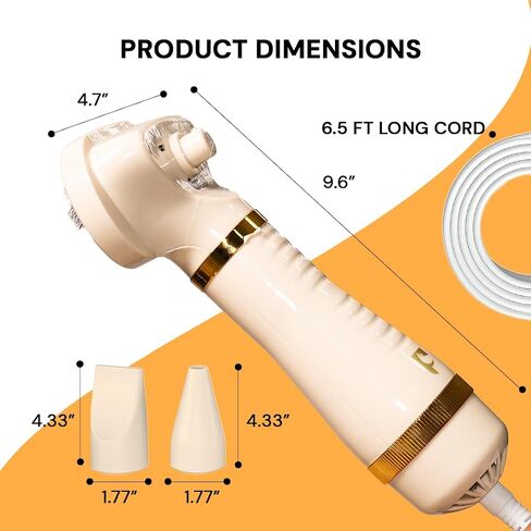 Pet Steam Brush Grooming Dryer for Dogs & Cats – 3-in-1 Grooming Tool with Gentle Steam, Low Noise 600W Motor, Deshedding, Drying & Fur Fluffing for All Coat Types in Saudi Arabia