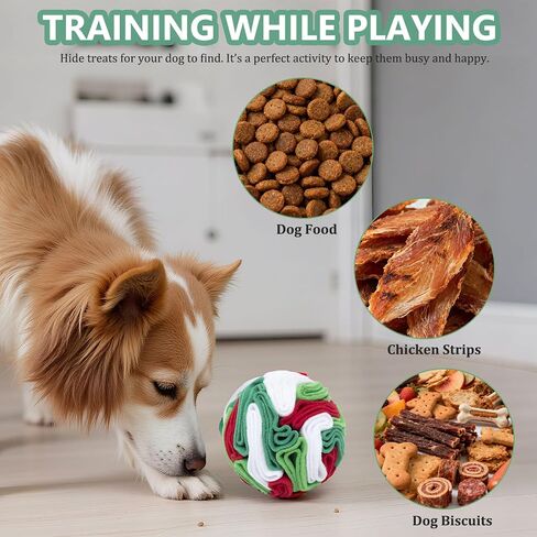 Snuffle Ball - Snuffle Ball for Small Dogs, Interactive Dog Toys to Keep Them Busy, Puppy Dog Puzzle Toy with Storage Bag Machine Washable in Saudi Arabia