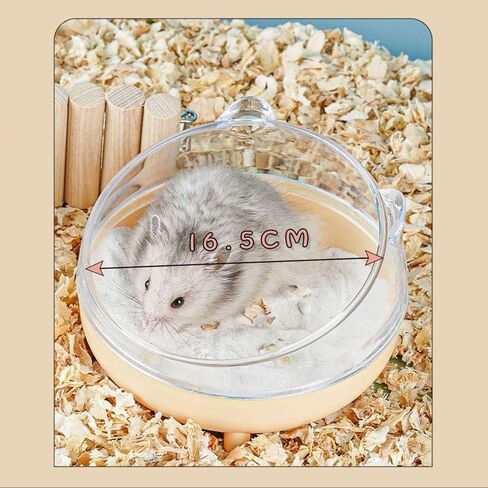 Hamster Sand Bath Container Small Pet Accessories Cage Toilet Transparent Convenient for Mice Rabbit Pets(Blue) in Saudi Arabia