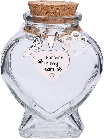 Pet Memorial Bottle for Pet Hair,Keepsake for Dog Hair with Heart Shape Glass,Pet Fur Memorial Fur Urn in Saudi Arabia