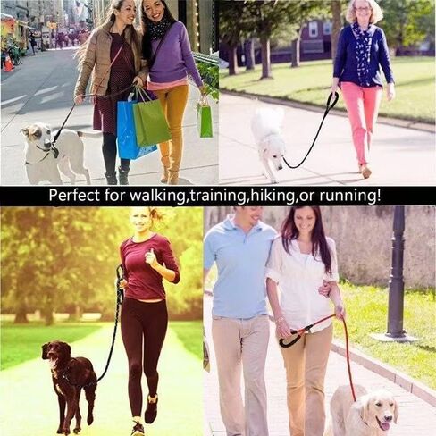 5 Ft Reflective Dog Leash with Comfortable Padded Handle，Double Heavy Duty Traction Nylon Rope for Dogs Cats- Enhance Safety and Control On Walks,Black in Saudi Arabia
