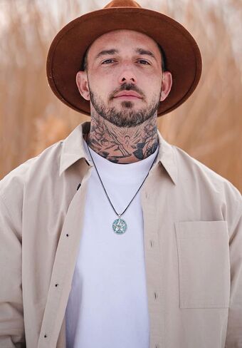 EUDORA Sterling Silver Tetragrammaton Necklace Ring for Women Men, Pentagram Amulet Energy Pendant Star of David Vintage Guardian Star Wicca Jewelry, Mother's Day Father's Day Gift for Husband Wife in Kuwait