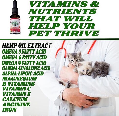 Pet Hemp Oil | Dogs and Cats | Catnip Oil | Green Planet Hemp | 120MG Organic Tincture | 100% Natural | Hip, Joint, and Muscle Support for Your Pet | Aids with Anxiety,Stress, and Pain in Saudi Arabia