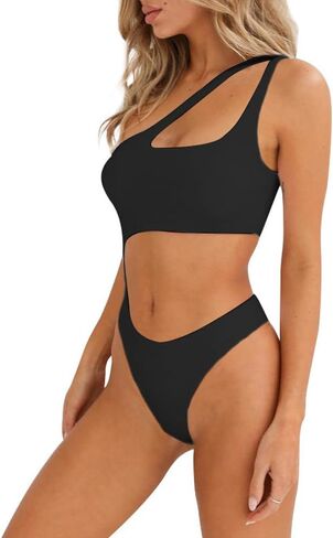 YELAIVP Women's Cutout One Piece Swimsuit Sexy One Shoulder High Cut Bathing Suit Bikini in Kuwait