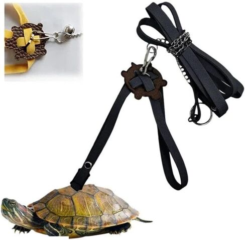 Generic Adjustable Tortoise Leash Training Harness for Turtle Dragon Bearded Lizard Small Pets, Pet Tortoise Toys, Accessories Tortoises(Green)(20cm) in Saudi Arabia