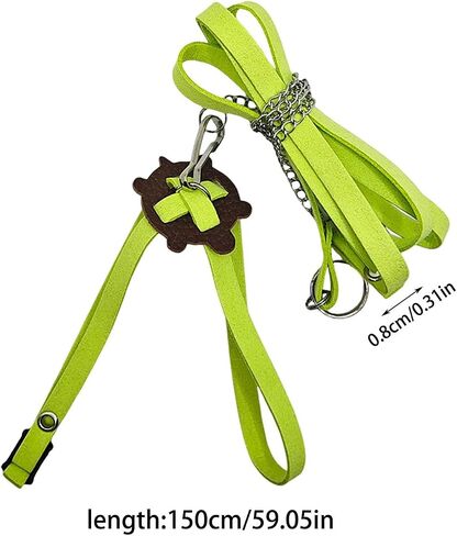 Generic Adjustable Tortoise Leash Training Harness for Turtle Dragon Bearded Lizard Small Pets, Pet Tortoise Toys, Accessories Tortoises(Green)(20cm) in Saudi Arabia