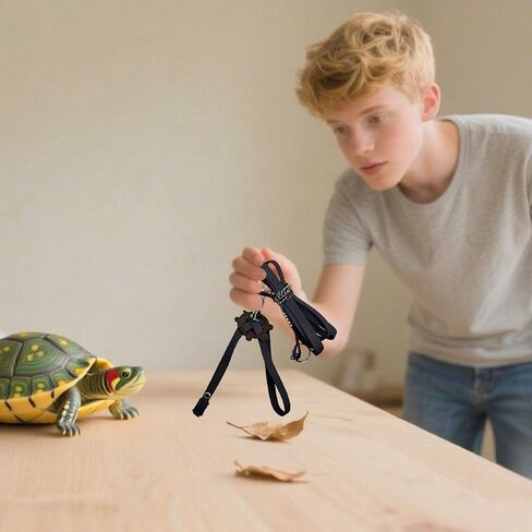 Generic Adjustable Tortoise Leash Training Harness for Turtle Dragon Bearded Lizard Small Pets, Pet Tortoise Toys, Accessories Tortoises(Green)(20cm) in Saudi Arabia