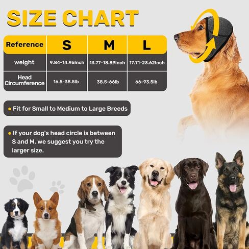 Dog Ear Muffs Noise Protection, Wraps Cover for Dogs Bath Grooming, Adjustable Dog Calming Hoodie Hematoma Anxiety Firework Thunder, Waterproof Dogs Shower Cap Drying Swimming Bathing (LG) in Saudi Arabia