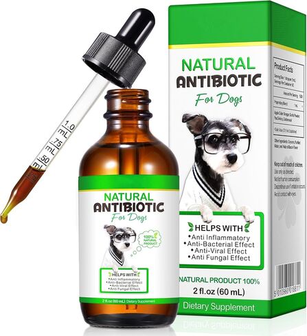 Dog Antibiotics for Infection, Coughs, UTIs, Allergies, Itching | Natural Antibiotics for Dogs - 2 oz in Saudi Arabia
