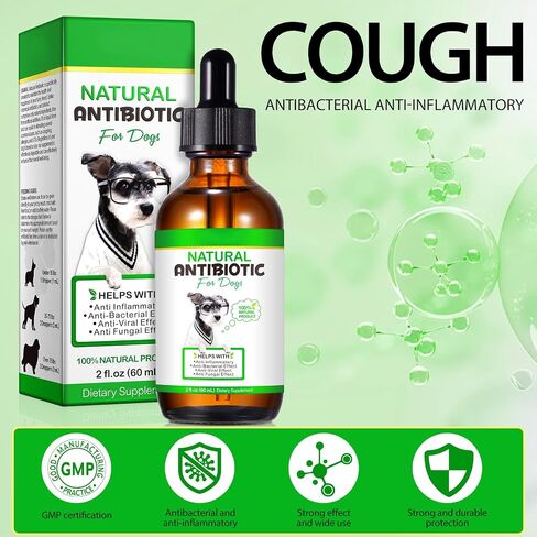 Dog Antibiotics for Infection, Coughs, UTIs, Allergies, Itching | Natural Antibiotics for Dogs - 2 oz in Saudi Arabia