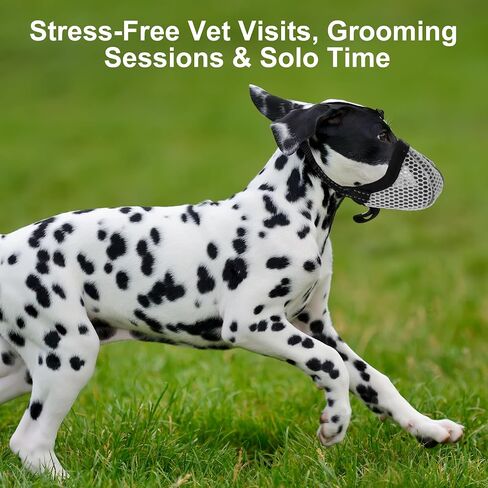 Dog Muzzle, Small Dog, Breathable Soft Mesh, Reflective Adjustable, X-Small, Grey in Saudi Arabia