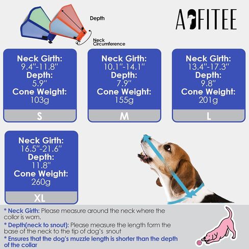 AOFITEE Dog Cone - Soft Cones for Dogs After Surgery, Comfy Cones for Large Dogs to Stop Licking, Adjustable Soft Dog Cone Collar, Elizabethan Pet E-Collar for Wound Healing, OrangeBlue Large in Saudi Arabia