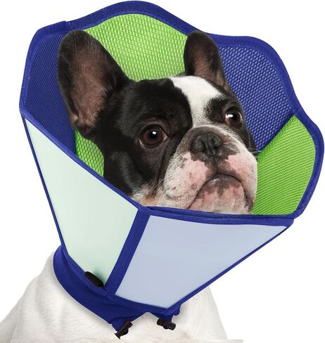 AOFITEE Dog Cone - Soft Cones for Dogs After Surgery, Comfy Cones for Large Dogs to Stop Licking, Adjustable Soft Dog Cone Collar, Elizabethan Pet E-Collar for Wound Healing, OrangeBlue Large in Saudi Arabia