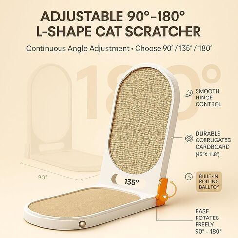 Kitty Kurls Cat Toy – Interactive Shape-Shifting Cat Scratcher with Ball Track, Kitty Kurlz Cardboard Cat Scratcher Scratch Pad, Kitty Curls Magnetic Cat Toys for Indoor Cats Play, Chase & Scratch in Kuwait