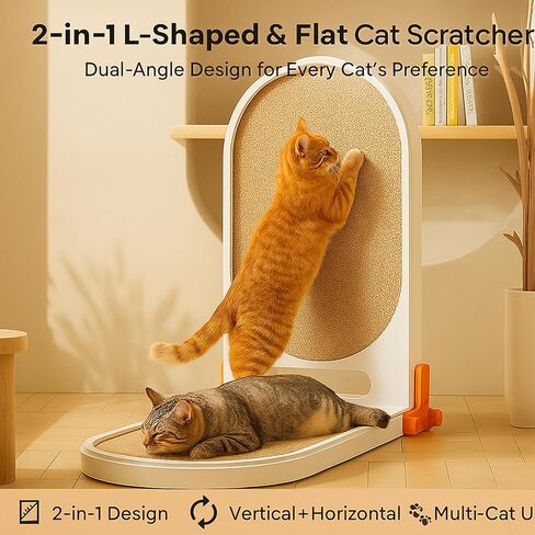 Kitty Kurls Cat Toy – Interactive Shape-Shifting Cat Scratcher with Ball Track, Kitty Kurlz Cardboard Cat Scratcher Scratch Pad, Kitty Curls Magnetic Cat Toys for Indoor Cats Play, Chase & Scratch in Kuwait