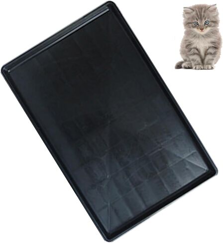 Pet Food Mat Waterproof Rubber for Replacement Tray Dog Crate Cages Crates Avoid Water or Spilling Out Dishwasher Safe Black 19.5" LX13.2 WX1.0 H in Saudi Arabia