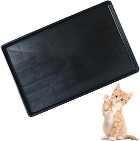 Pet Food Mat Waterproof Rubber for Replacement Tray Dog Crate Cages Crates Avoid Water or Spilling Out Dishwasher Safe Black 22.8" LX16.3 WX1.2 H in Saudi Arabia