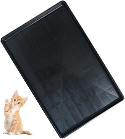 Pet Food Mat Waterproof Rubber for Replacement Tray Dog Crate Cages Crates Avoid Water or Spilling Out Dishwasher Safe Black 17.3" LX11.4 WX1.2 H in Saudi Arabia