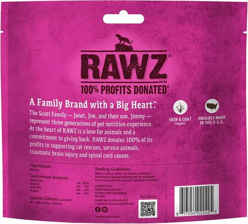 Rawz Raw Freeze Dried Rabbit, Goat's Milk & Green Mussels Crunchy Cat Treats- 1 Ounce Bag in Saudi Arabia