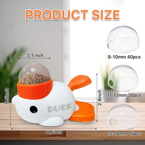 Dog Slow Feeder Puzzle Toy, 2-in-1 Interactive Duck Shaped Puppy Treat Feeding Food Dispenser Mental Stimulation Toys for Small & Large Cats Dogs in Saudi Arabia