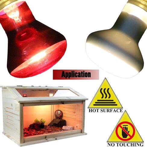 Reptile Heat Lamp Bulb 100 Watt, Day Time & Night Basking Spot Light Combo Pack, Amphibians Infrared Red Heat Light Bulb and Daylight Heating Lamp for Bearded Dragon, Leopard Gecko, Chicken, 4 Pack in Saudi Arabia