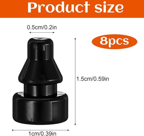 8 قطع أقدام مطاطية للطهي البطيء، ملحقات وعاء أرجل الطبخ البطيء قابلة للاستبدال تمنع علامات الخدوش والأضرار، ممتص الصدمات المطاطي، أسود in Kuwait