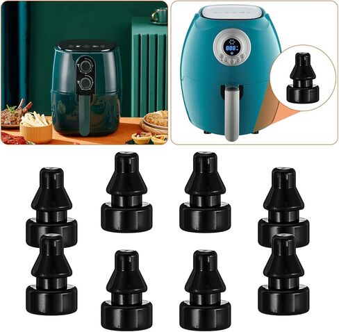 8 قطع أقدام مطاطية للطهي البطيء، ملحقات وعاء أرجل الطبخ البطيء قابلة للاستبدال تمنع علامات الخدوش والأضرار، ممتص الصدمات المطاطي، أسود in Kuwait