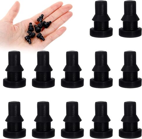 12Pcs Rubber Feet for Slow Cookers Replaceable Slow Cooker Legs Pot Insert Accessories Prevent Scratches Marks and Damages Rubber Push-in Bumper, Small Black in Saudi Arabia