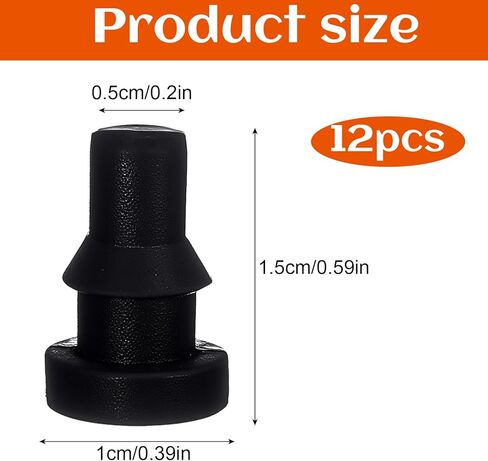 12Pcs Rubber Feet for Slow Cookers Replaceable Slow Cooker Legs Pot Insert Accessories Prevent Scratches Marks and Damages Rubber Push-in Bumper, Small Black in Saudi Arabia