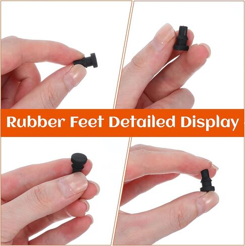 12Pcs Rubber Feet for Slow Cookers Replaceable Slow Cooker Legs Pot Insert Accessories Prevent Scratches Marks and Damages Rubber Push-in Bumper, Small Black in Saudi Arabia