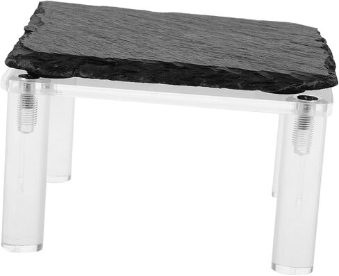 Toyvian Reptile Basking Platform Rock: Tortoise Habitat Stone Reptiles Food Dish Landscape Habitat Decor for Gecko and Lizard Terrarium Decoration in Saudi Arabia