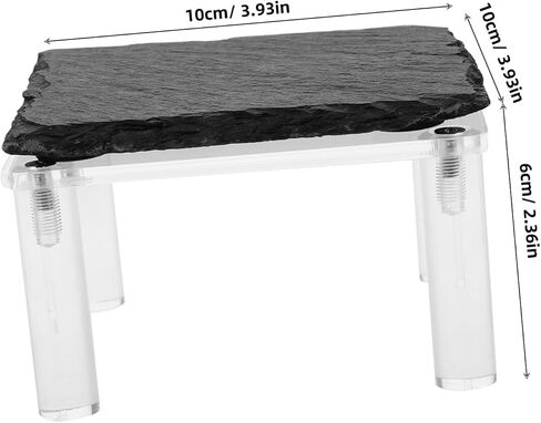 Toyvian Reptile Basking Platform Rock: Tortoise Habitat Stone Reptiles Food Dish Landscape Habitat Decor for Gecko and Lizard Terrarium Decoration in Saudi Arabia