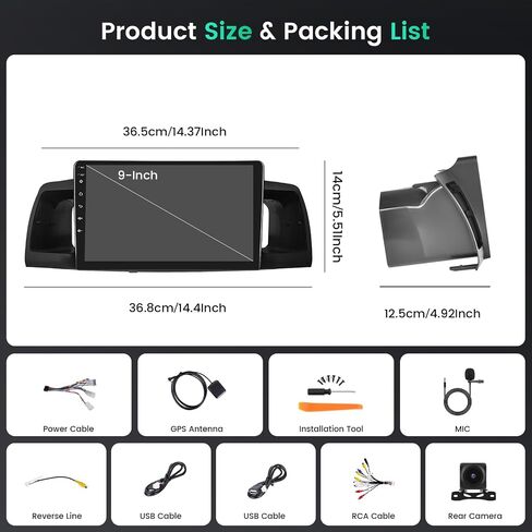 DSP [4+64G] for Toyota Corolla EX 2006-2013 Android 15 Car Stereo, Hikity 9'' IPS Touchscreen Car Radio with Wireless Carplay Android Auto 5G WiFi FM/RDS/EQ Bluetooth Mirror Link GPS SWC Backup Cam in Saudi Arabia