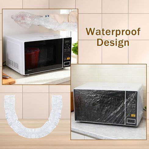 30 قطعة من أغطية غبار أجهزة المطبخ الصغيرة، 90*110 سم غطاء غبار بلاستيكي سميك شفاف للاستعمال مرة واحدة مع أغطية مرنة لأجهزة المطبخ لمقلاة الهواء، الخلاط، صانع القهوة، طنجرة الضغط، طباخ بطيء in Kuwait