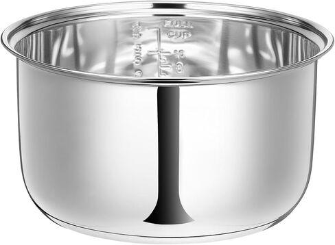 304 Stainless Steel Rice Cooker Inner Pot, Inner Bowl, Non-stick Replacement Pot, Durable & Universal Fit for Multi-cookers, Even Heating for Delicious Rice(3 L) in Saudi Arabia