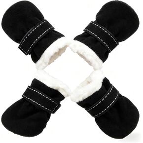 Small Dog Shoes for Winter, Snow Booties for Puppy, Outdoor Warm Dog Booties for Cold Weather (Pink, X-Small) in Saudi Arabia