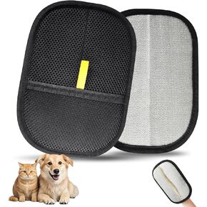 Pet Hair Remover Grooming Glove | Gentle De-Shedding & Massage Glove for Dogs & Cats | Efficient Pet Hair Remover for Furniture, Clothes & Car in Kuwait