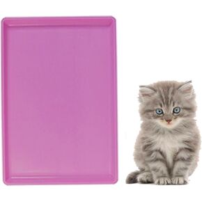Pet Food Mat Waterproof Rubber for Replacement Tray Dog Crate Cages Crates Avoid Water or Spilling Out Dishwasher Safe Pink 19.5" LX13.2 WX1.0 H in Saudi Arabia