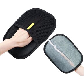 4Valley Electrostatic Pet Hair Removal Glove for Dogs & Cats, Reusable & Washable Pet Hair Remover Grooming Tool for Sofa Couches, Carpet, Car Seats, Clothing in Saudi Arabia