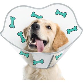 مخروط الكلب بعد الجراحة - طوق تعافي ناعم ومريح وقابل للتعديل للكلاب الكبيرة والمتوسطة والصغيرة - توقف عن اللعق بحافة حماية ناعمة (Love، M) in Kuwait