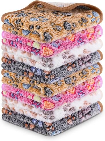 8PCS Soft Guinea Pig Bedding Blankets Washable Small Animal Fleece Cage Liners Reusable Pet Pee Pad Sleep Mat Pad Cover for Hamster Chinchilla Rabbit Hedgehog Dog Cat Essentials (16×24 Inch) in Saudi Arabia