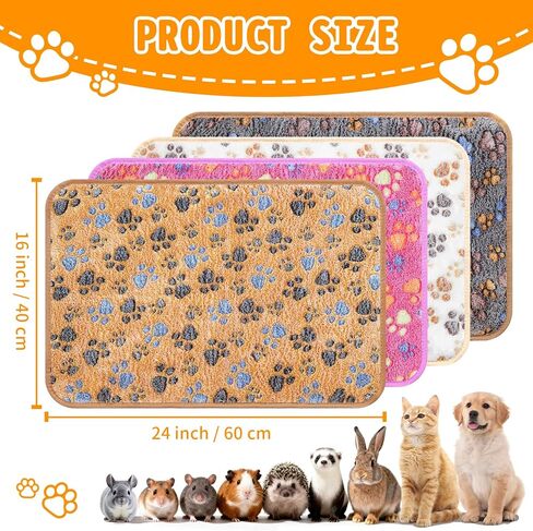 8PCS Soft Guinea Pig Bedding Blankets Washable Small Animal Fleece Cage Liners Reusable Pet Pee Pad Sleep Mat Pad Cover for Hamster Chinchilla Rabbit Hedgehog Dog Cat Essentials (16×24 Inch) in Saudi Arabia